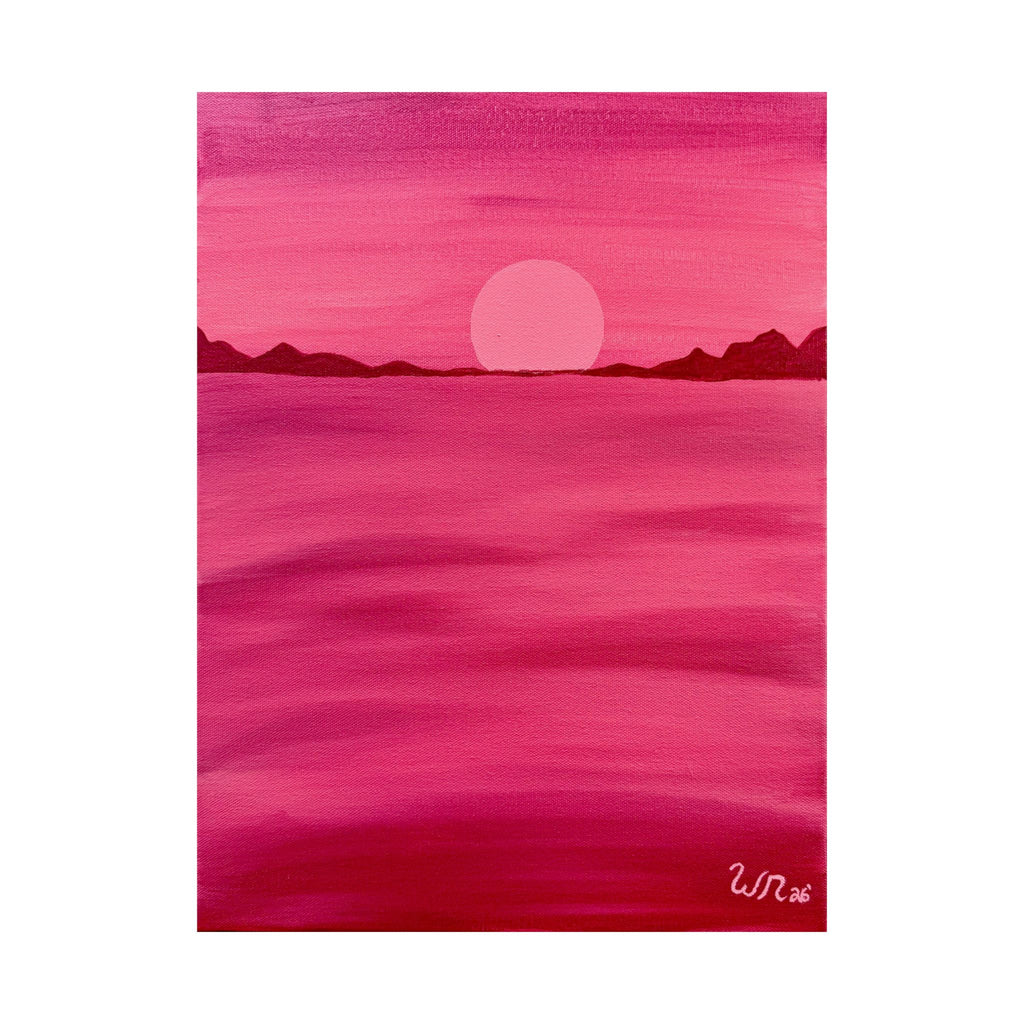 Red Ocean Eclipse- Matte Art Print