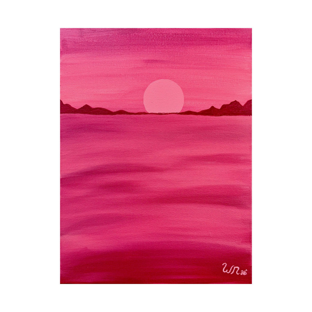 Red Ocean Eclipse- Matte Art Print