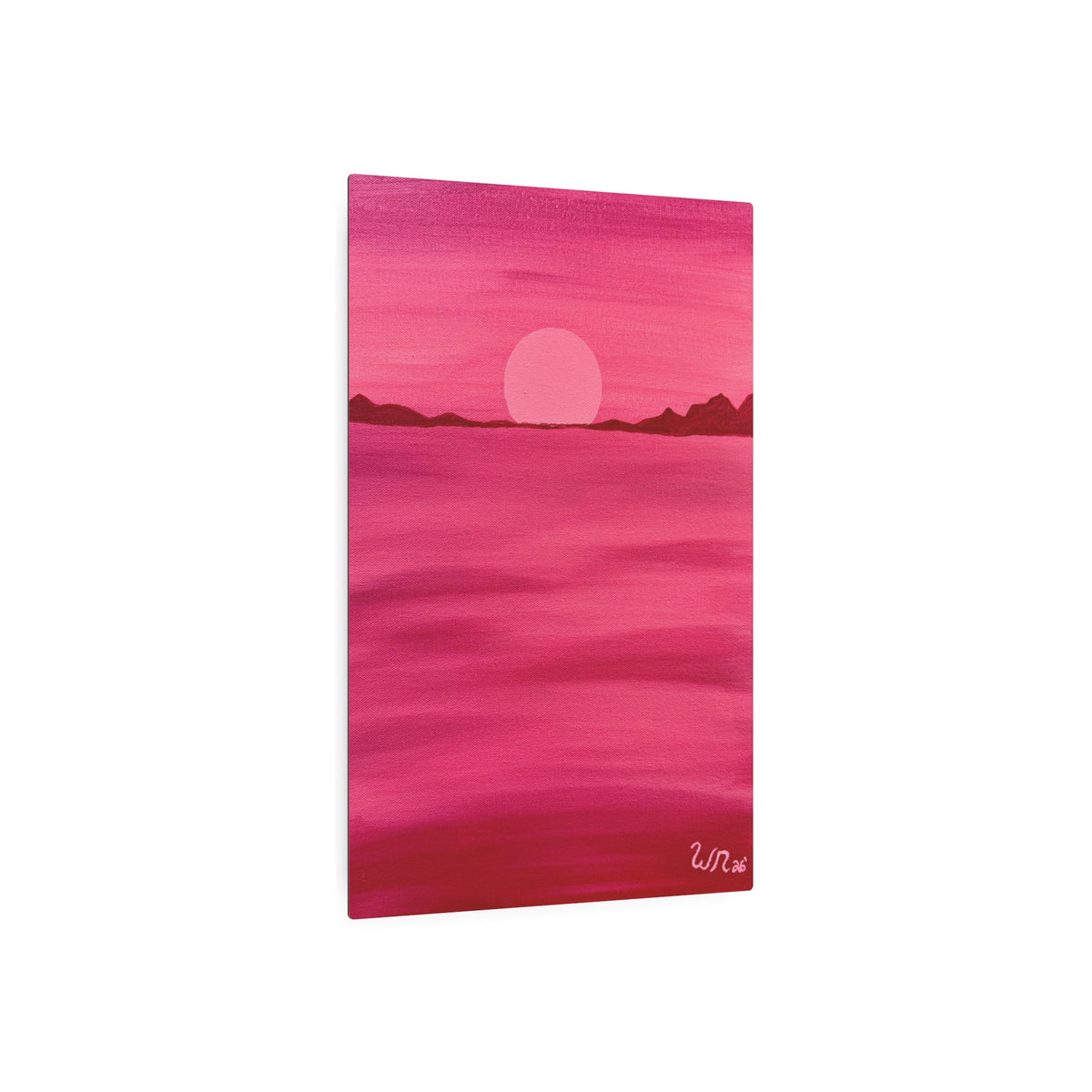 Red Ocean Eclipse - Metal Art Print