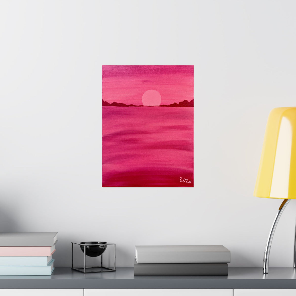 Red Ocean Eclipse- Matte Art Print