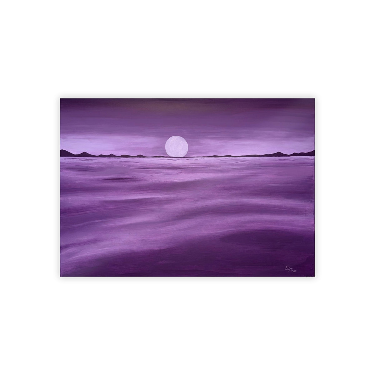 Purple Ocean Eclipse - Gloss Posters