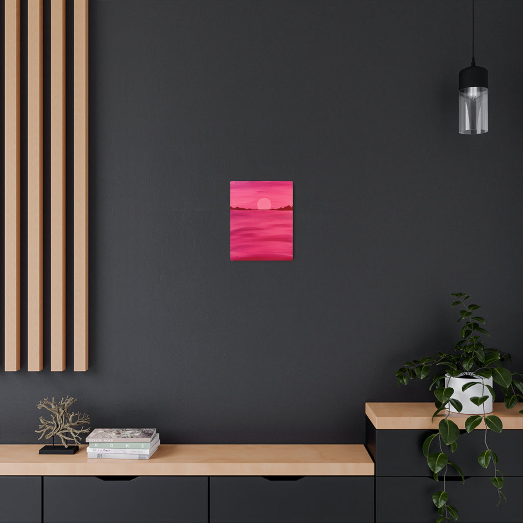 Red Ocean Eclipse - Metal Art Print
