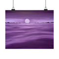 Purple Ocean Eclipse - Matte Horizontal Posters
