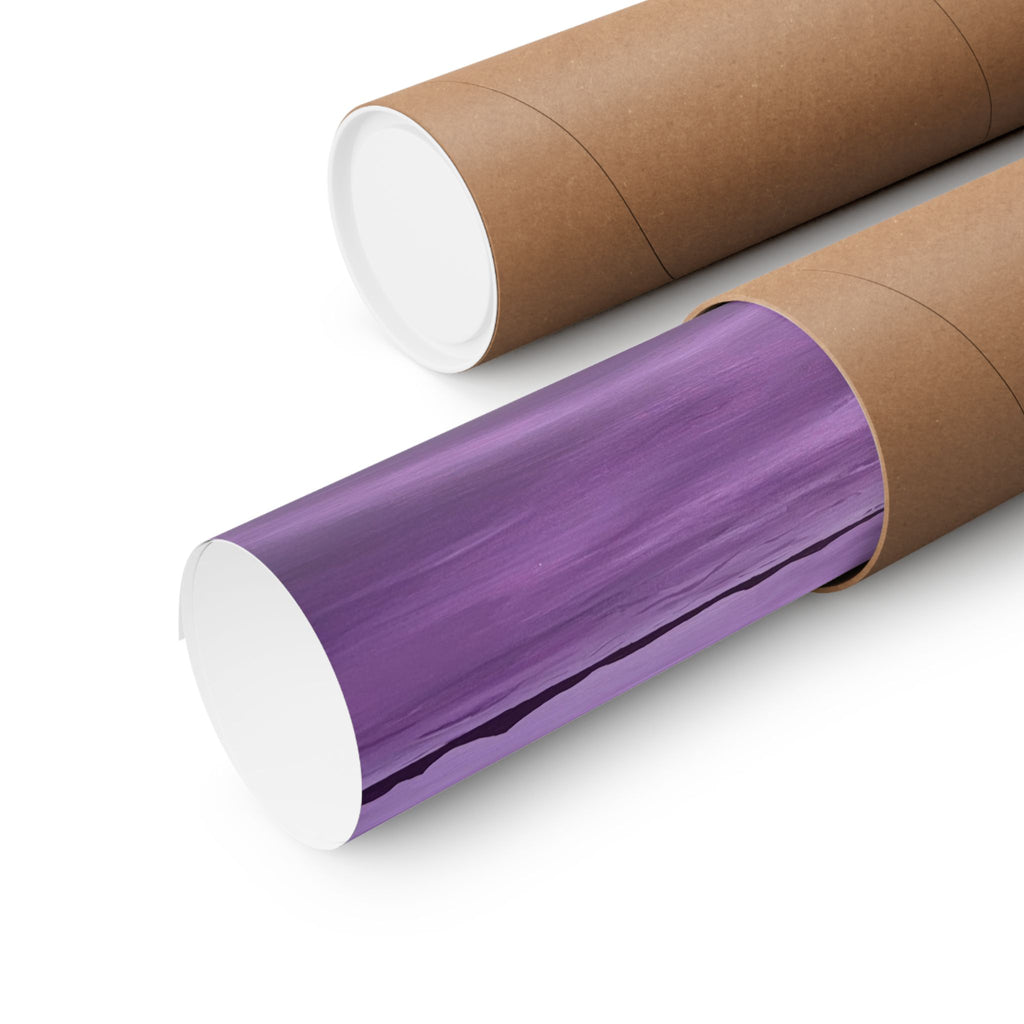 Purple Ocean Eclipse - Matte Horizontal Posters