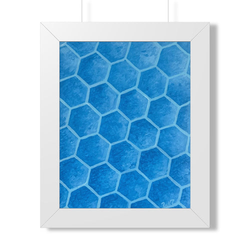 Blueberry Honeycombs - Framed Vertical Poster