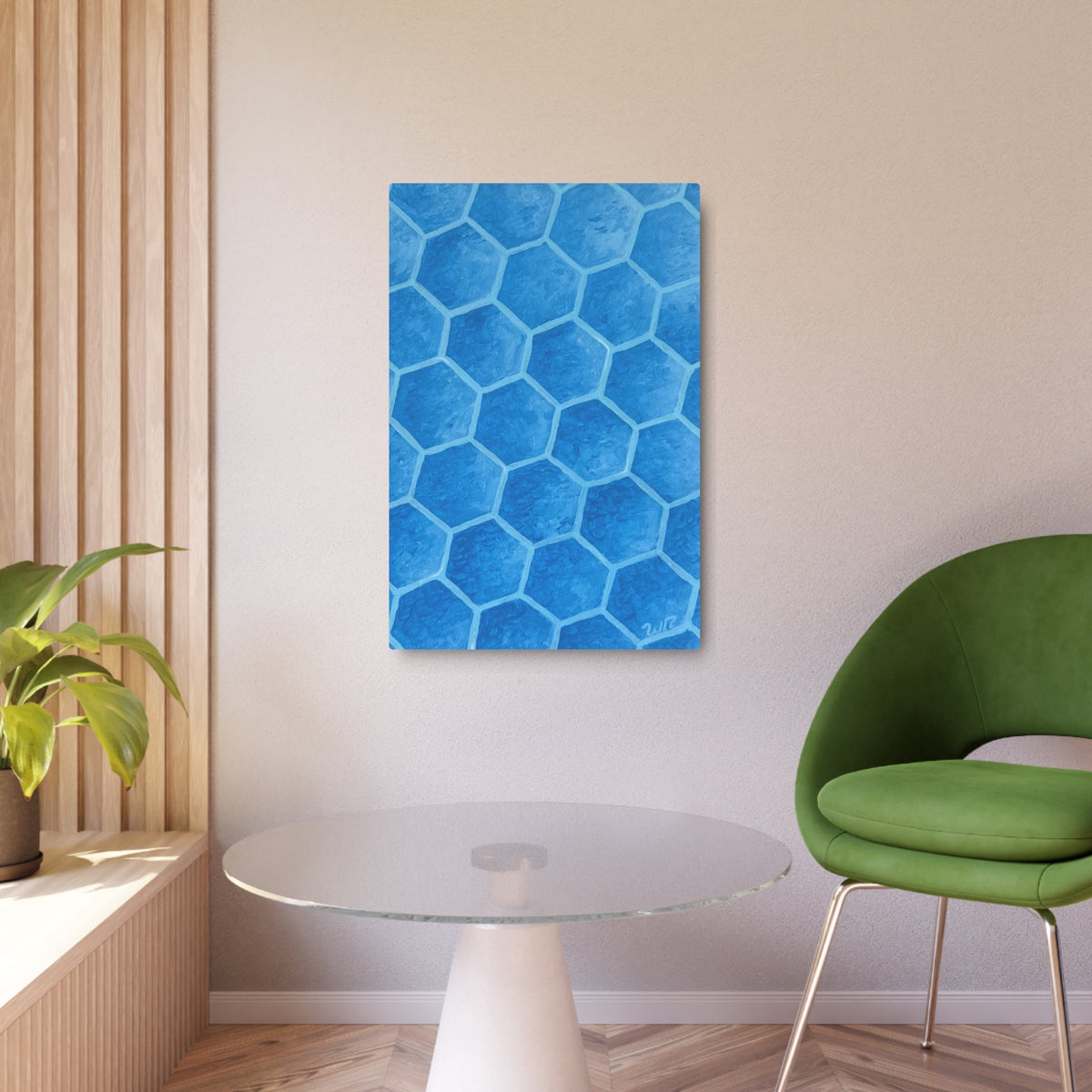 Blueberry Honeycombs - Metal Art Print
