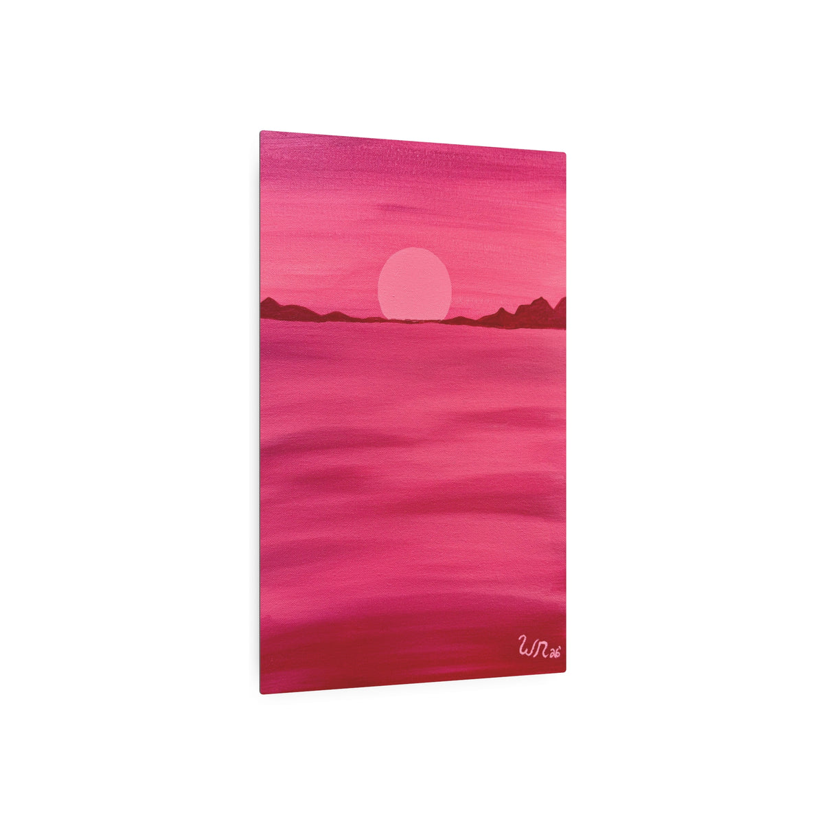 Red Ocean Eclipse - Metal Art Print