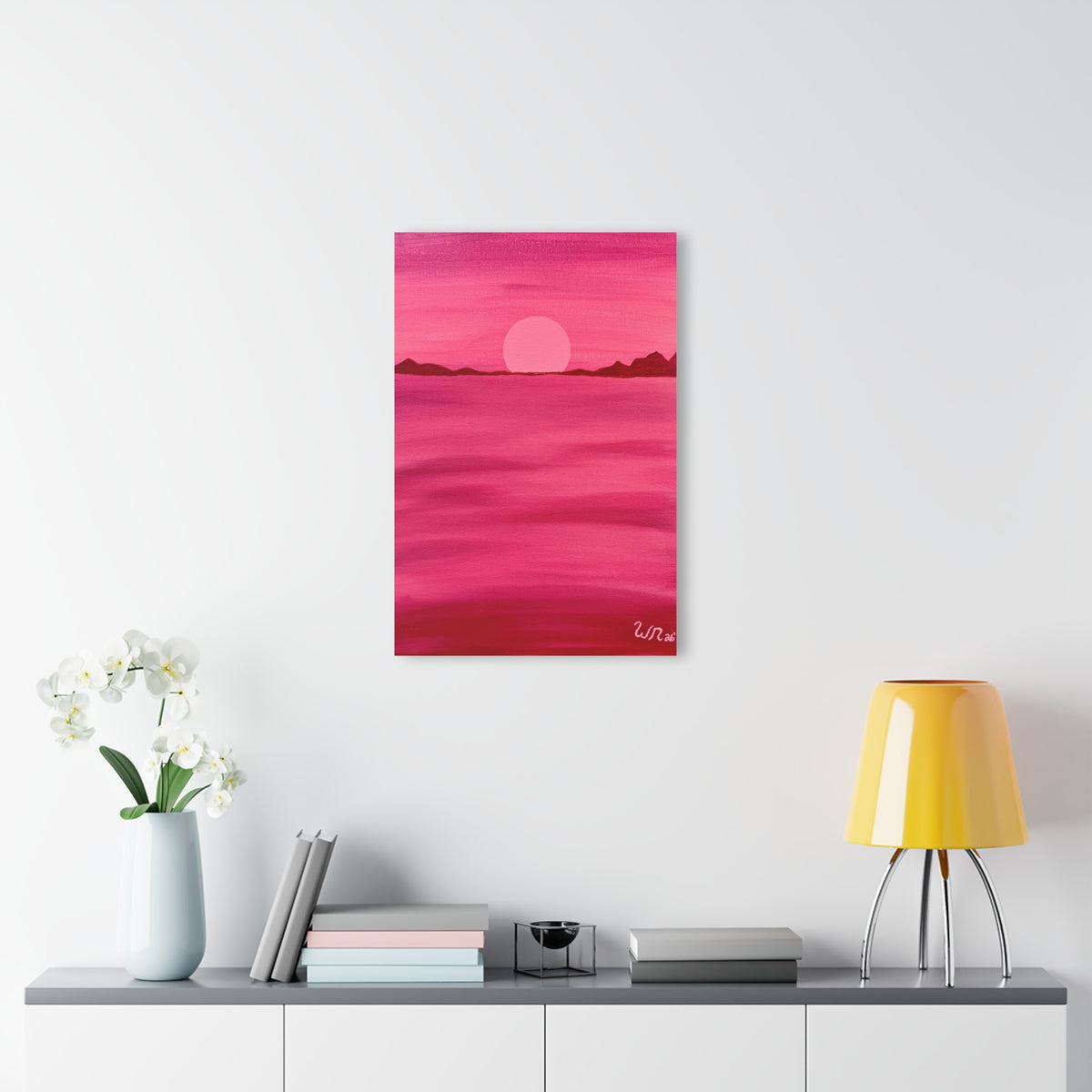 Red Ocean Eclipse- Acrylic Art Print