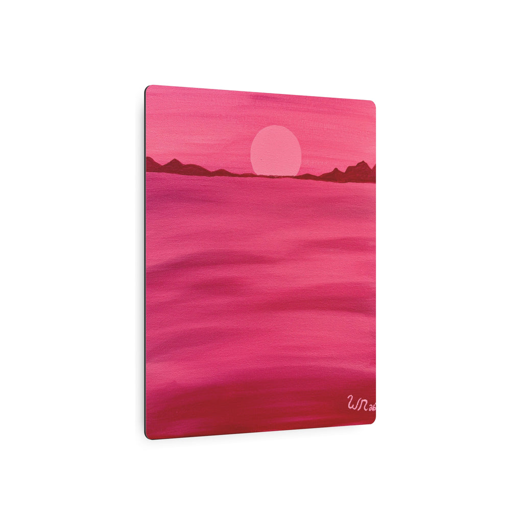 Red Ocean Eclipse - Metal Art Print