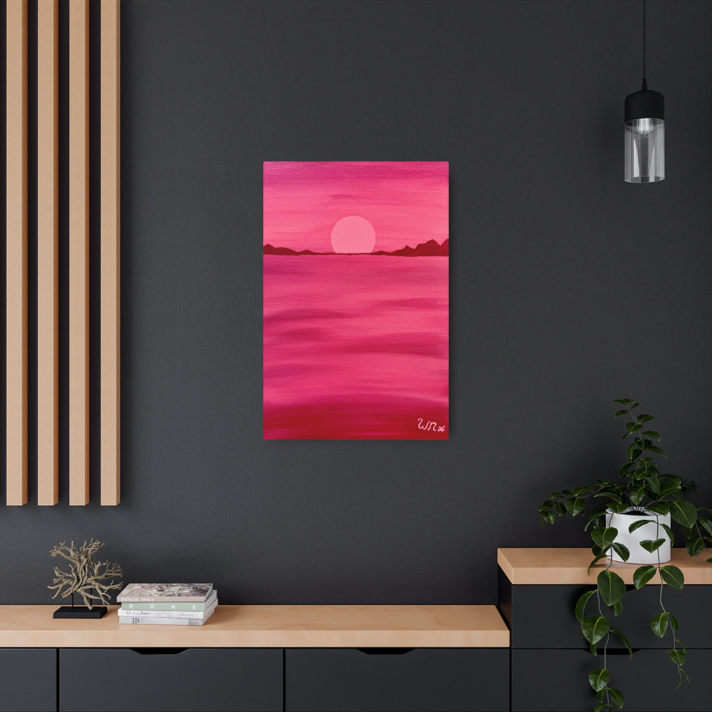 Red Ocean Eclipse - Metal Art Print