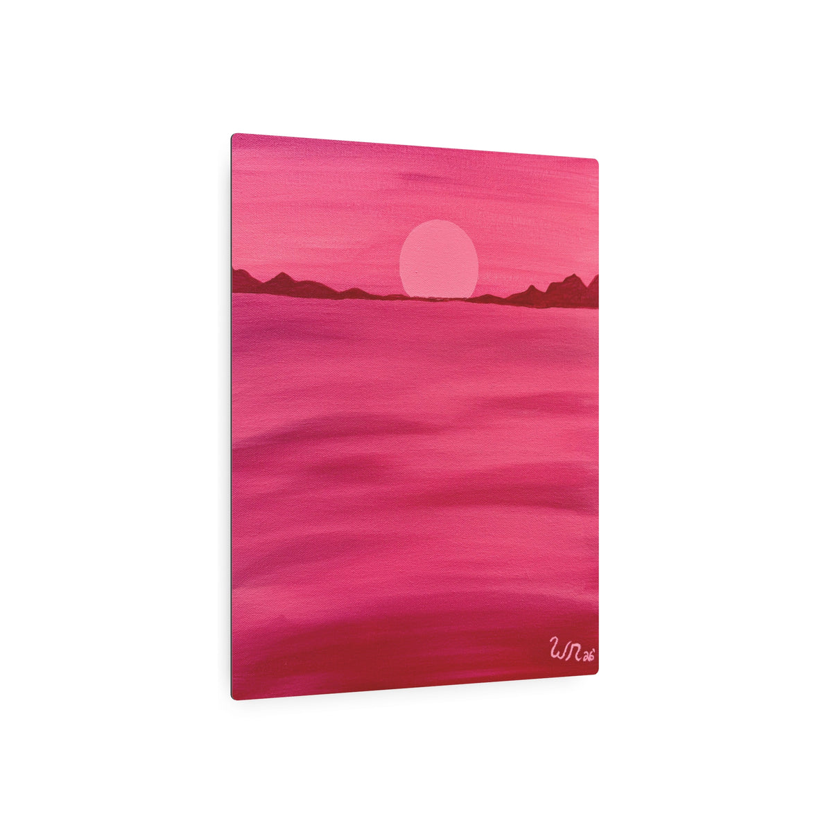 Red Ocean Eclipse - Metal Art Print