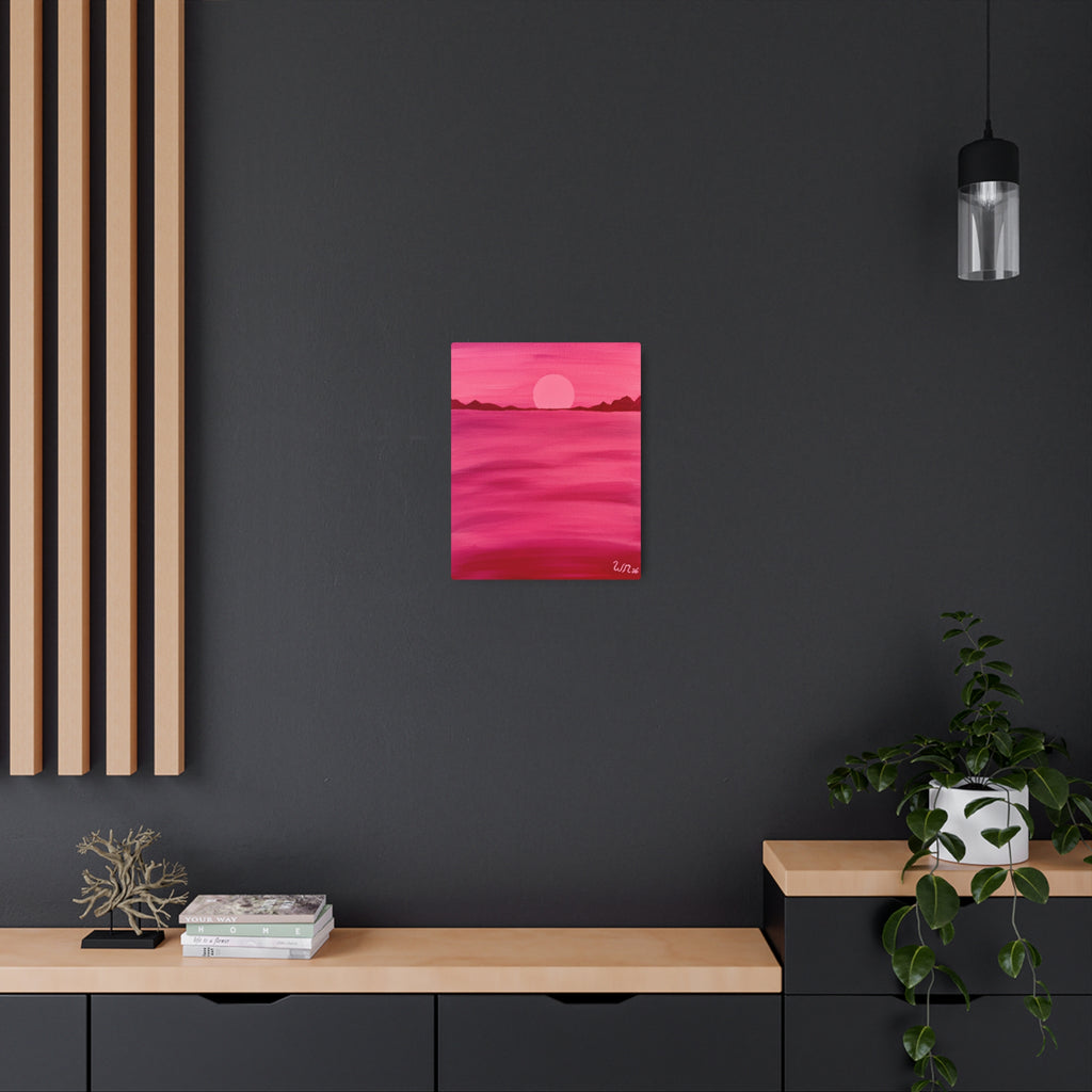 Red Ocean Eclipse - Metal Art Print