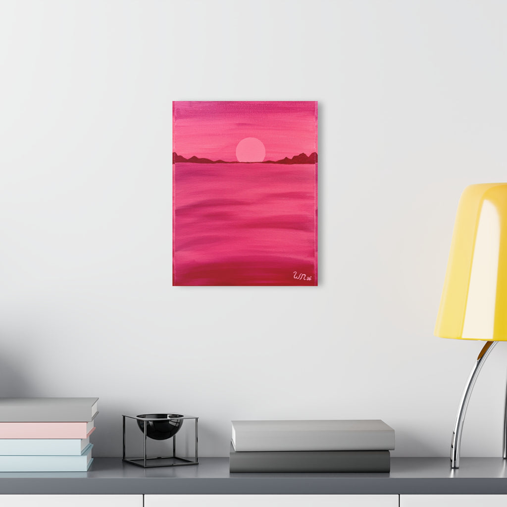 Red Ocean Eclipse- Acrylic Art Print