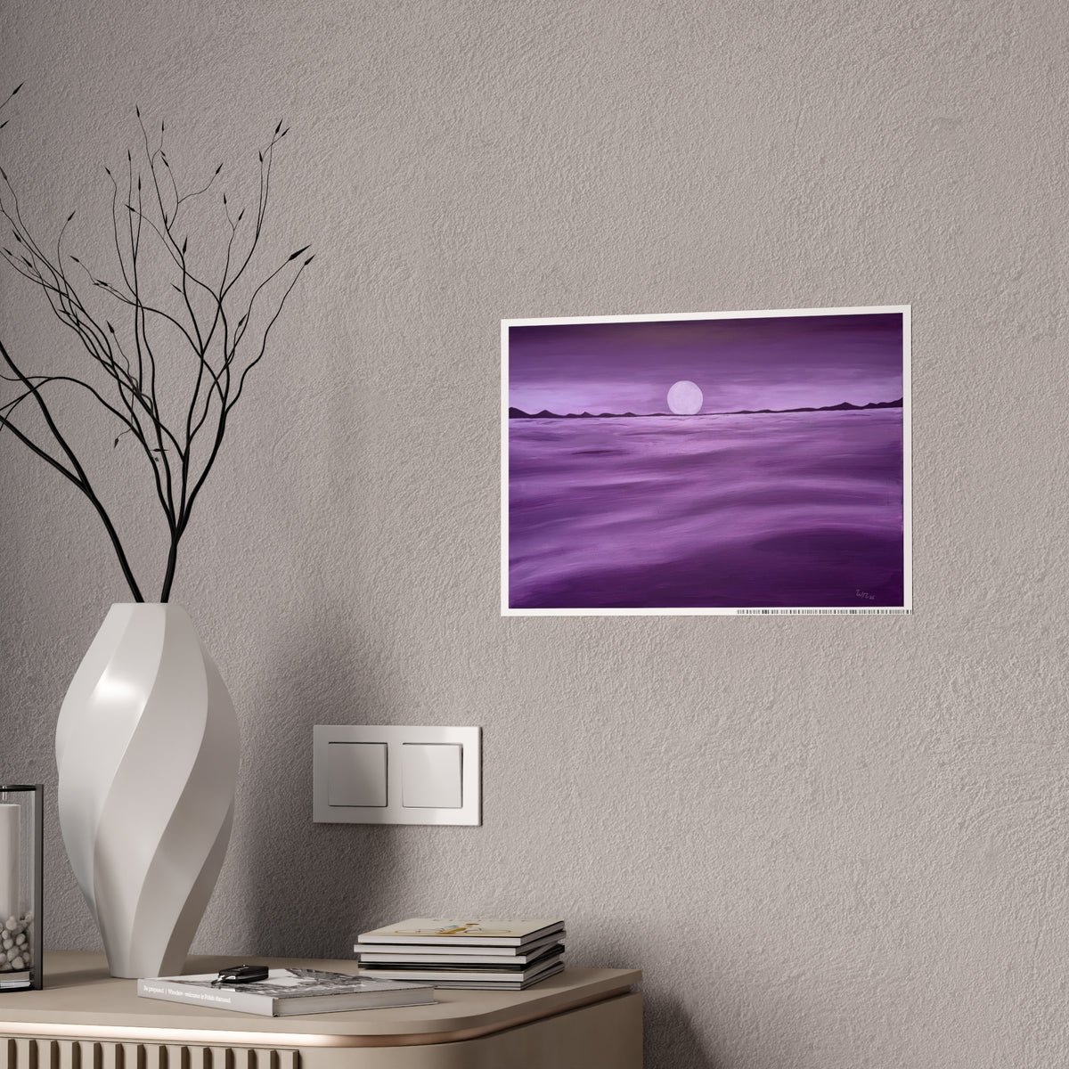 Purple Ocean Eclipse - Gloss Posters
