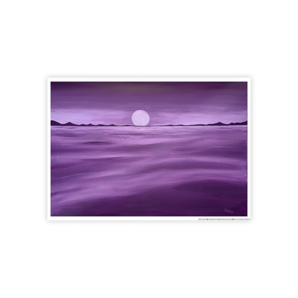 Purple Ocean Eclipse - Gloss Posters