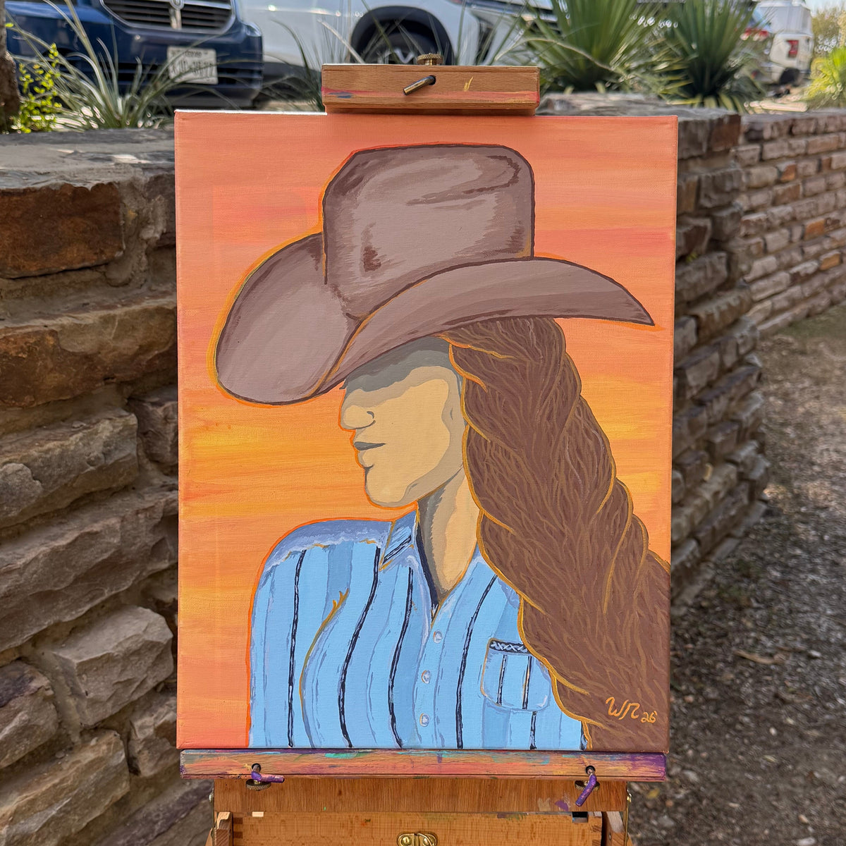 Western Cowgirl Sunset