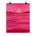 Red Ocean Eclipse- Matte Art Print