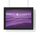 Purple Ocean Eclipse - Horizontal Framed Poster