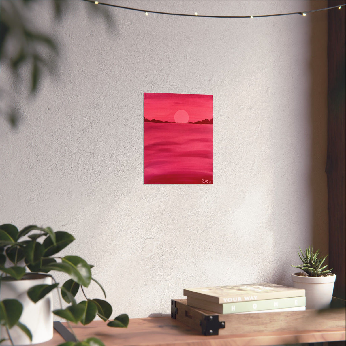 Red Ocean Eclipse- Matte Art Print