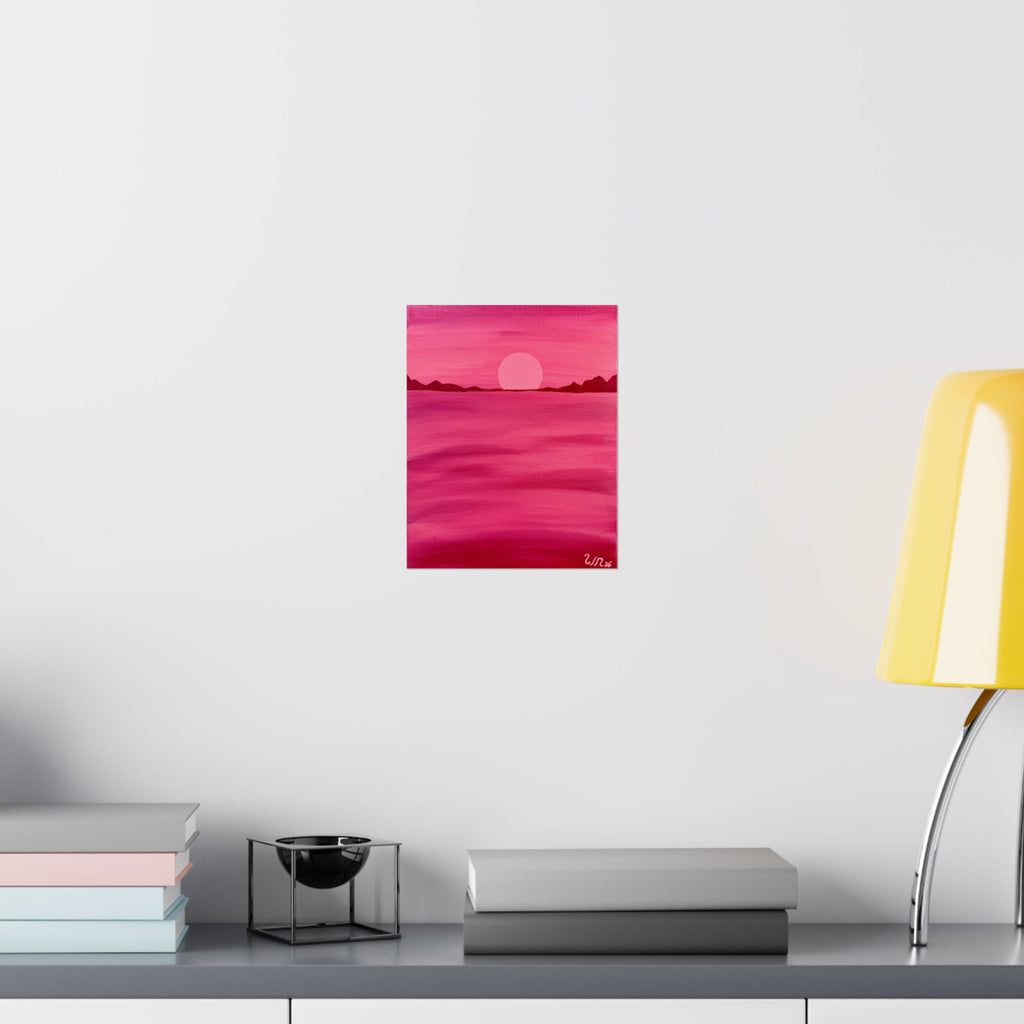 Red Ocean Eclipse- Matte Art Print