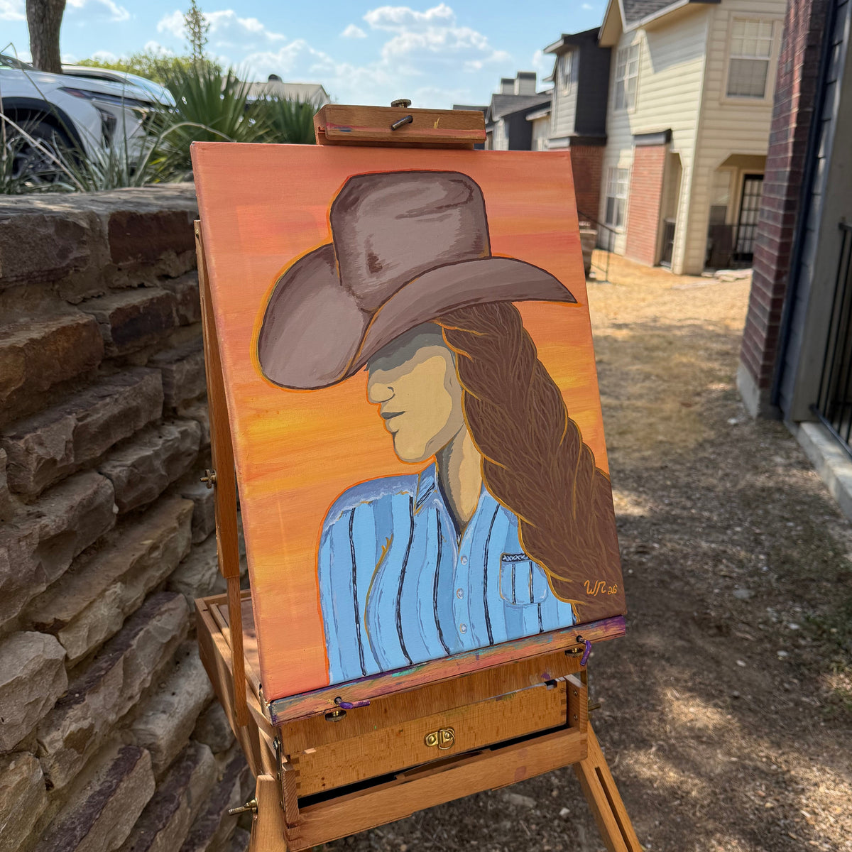 Western Cowgirl Sunset