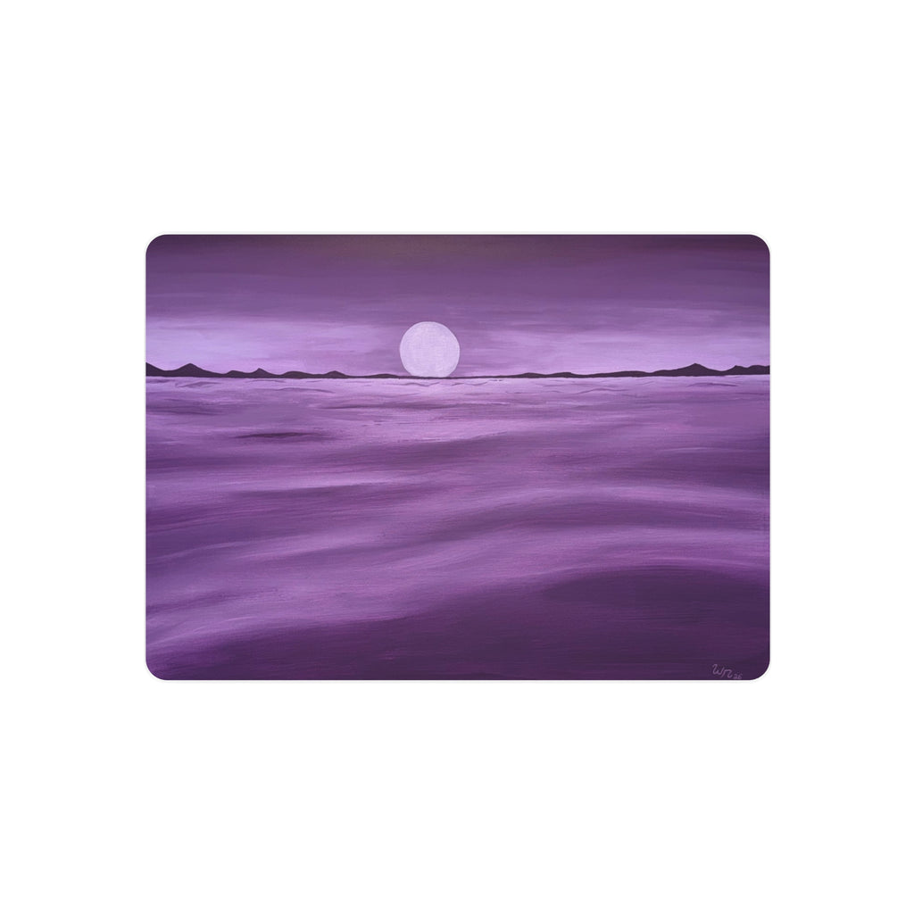 Purple Ocean Eclipse Metal Art Sign