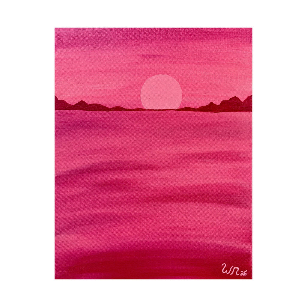 Red Ocean Eclipse- Matte Art Print