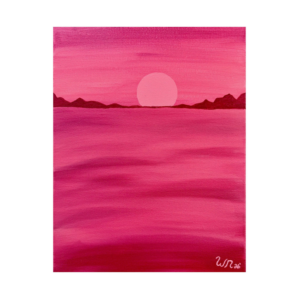 Red Ocean Eclipse- Matte Art Print