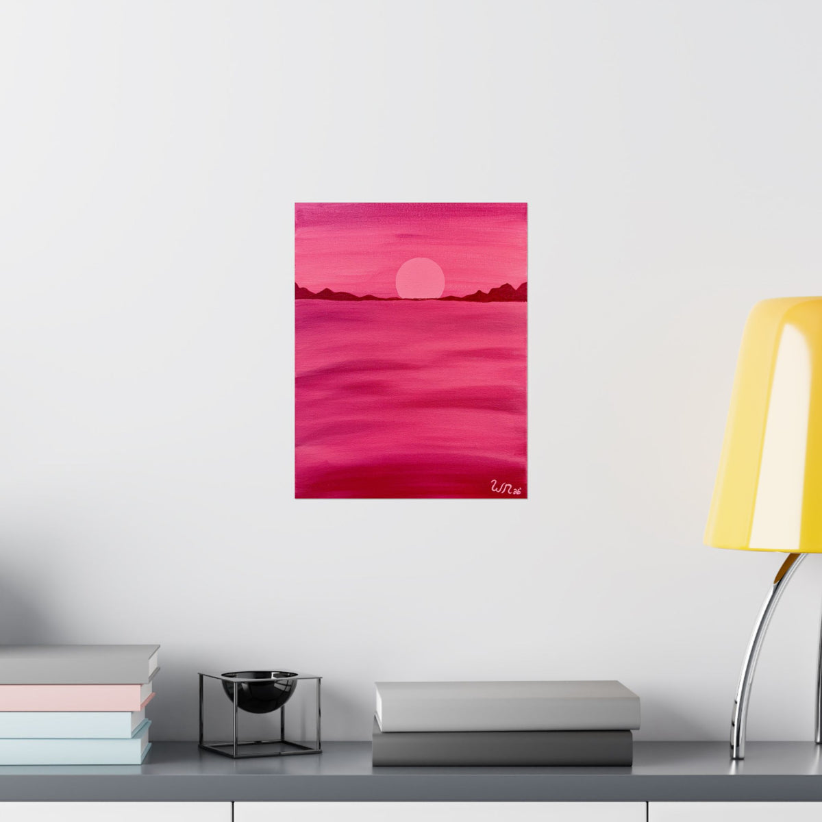 Red Ocean Eclipse- Matte Art Print
