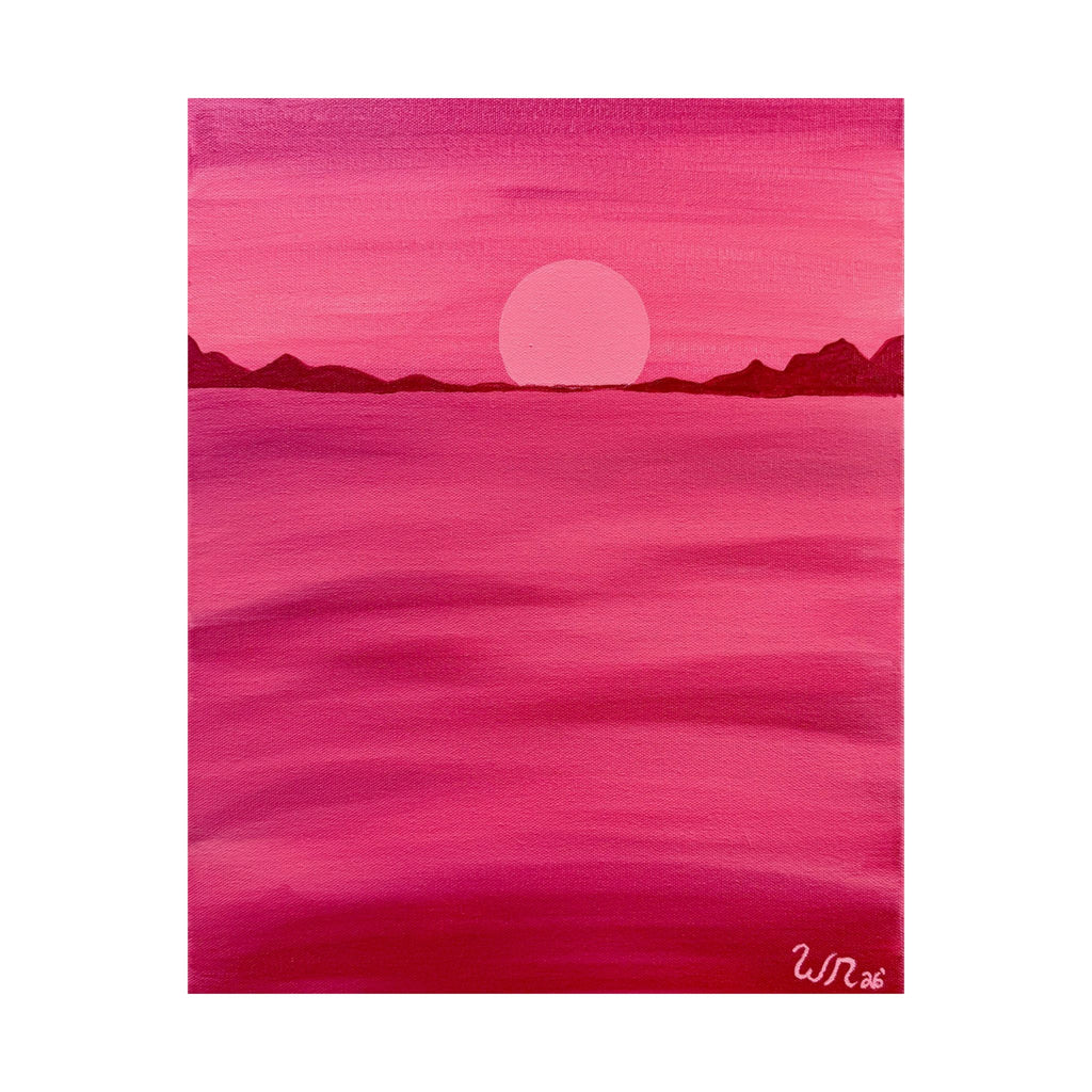 Red Ocean Eclipse- Matte Art Print
