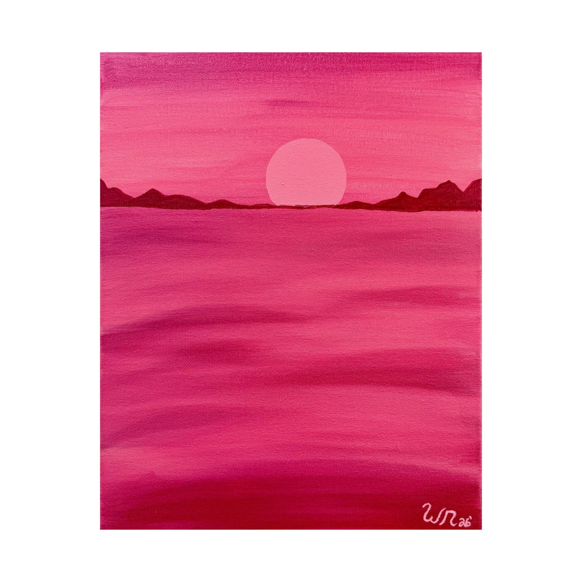 Red Ocean Eclipse- Matte Art Print