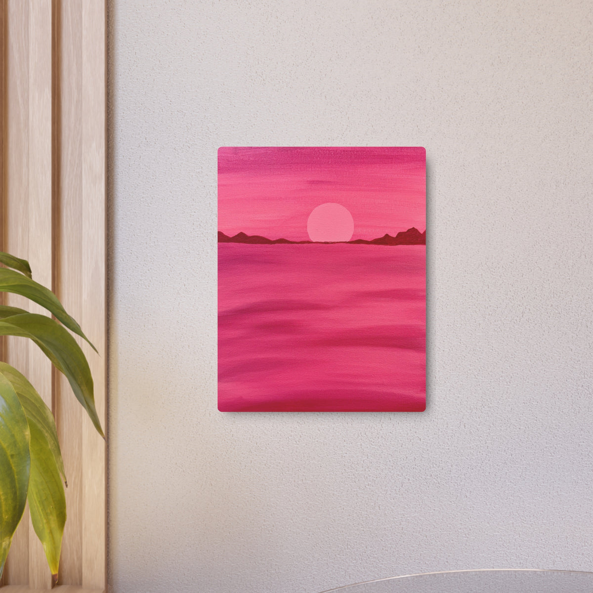 Red Ocean Eclipse - Metal Art Print