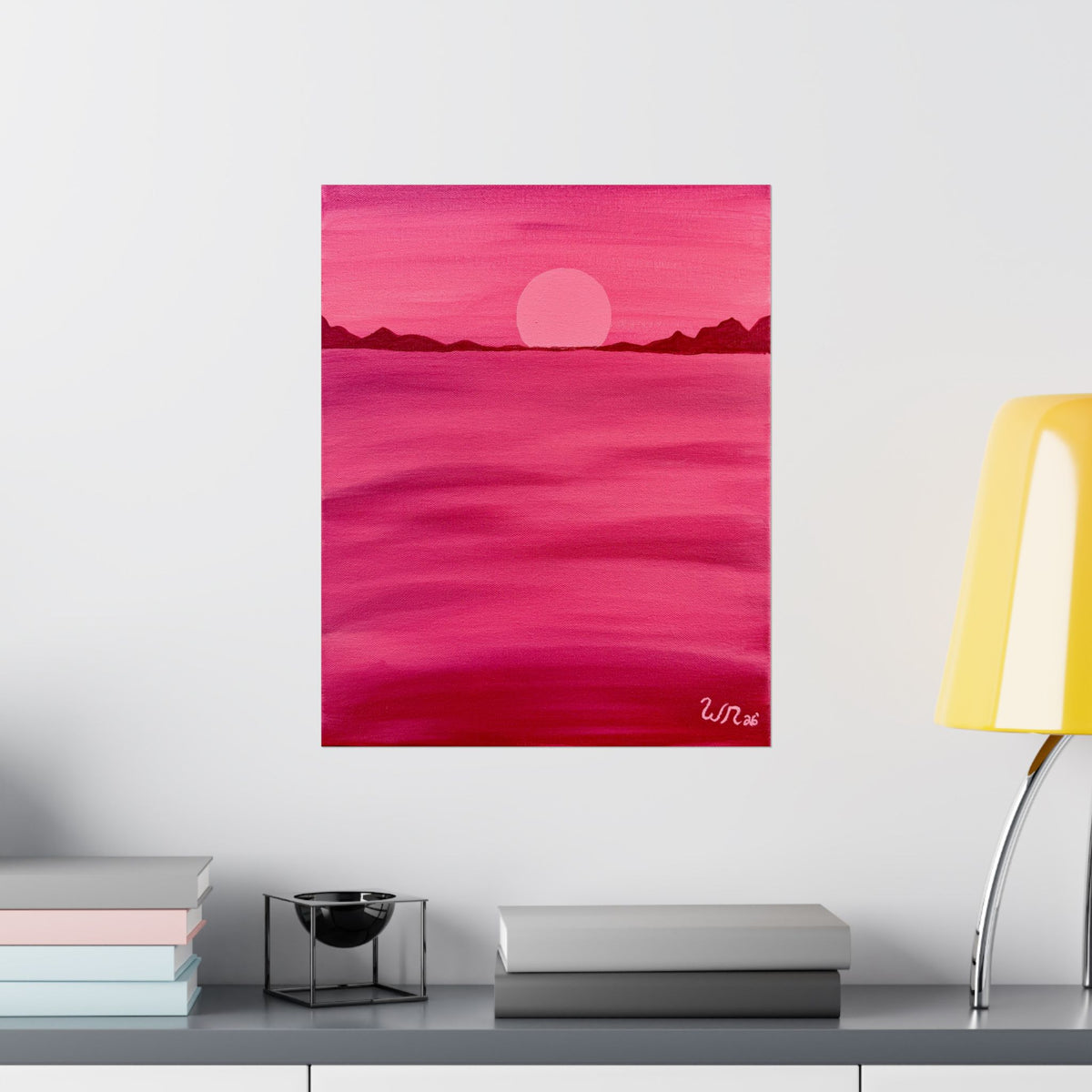 Red Ocean Eclipse- Matte Art Print