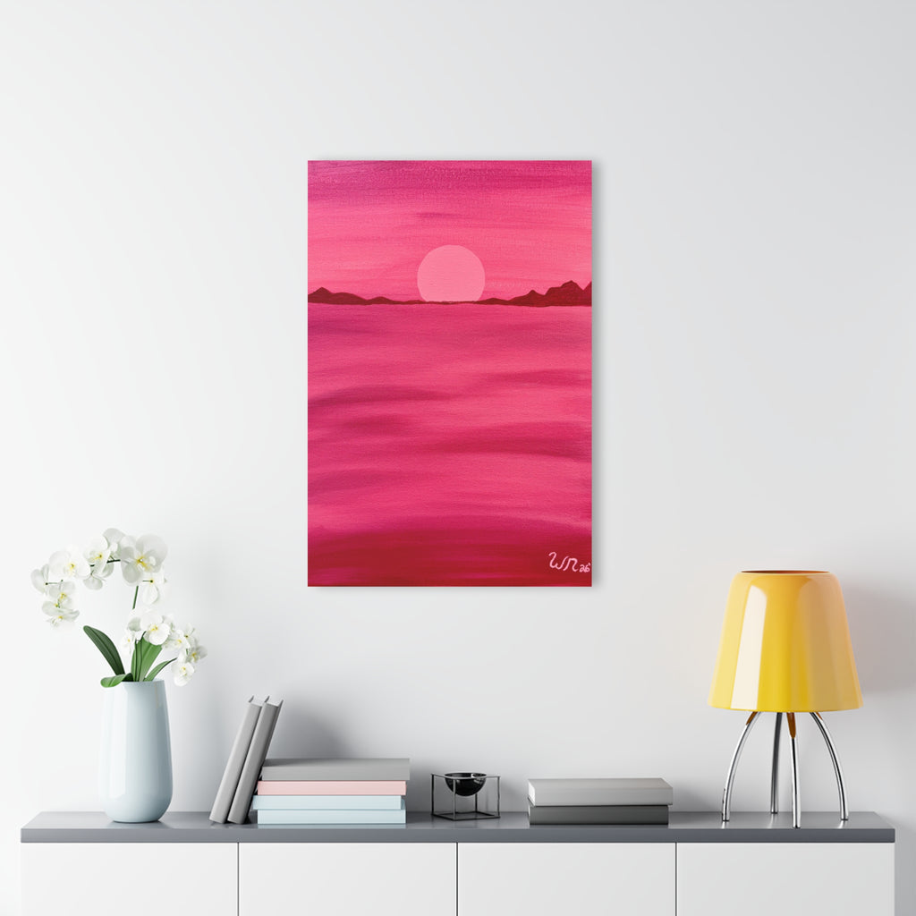 Red Ocean Eclipse- Acrylic Art Print