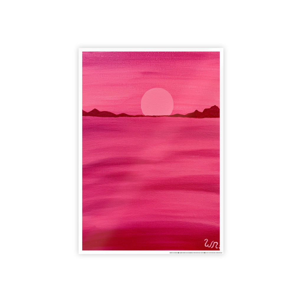 Red Ocean Eclipse- Gloss Art Print