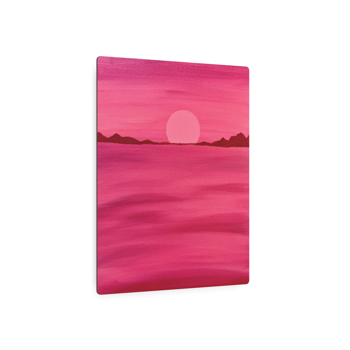 Red Ocean Eclipse - Metal Art Print