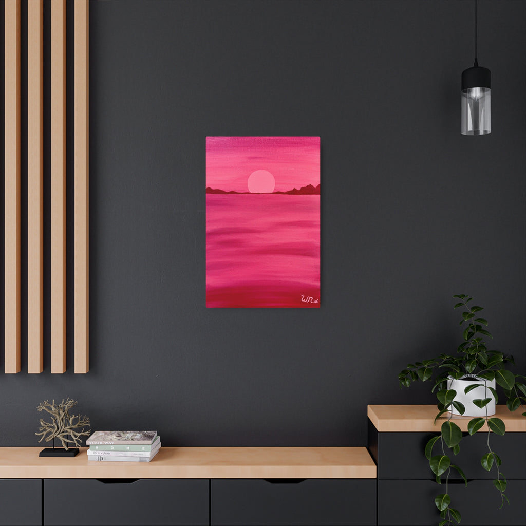 Red Ocean Eclipse - Metal Art Print