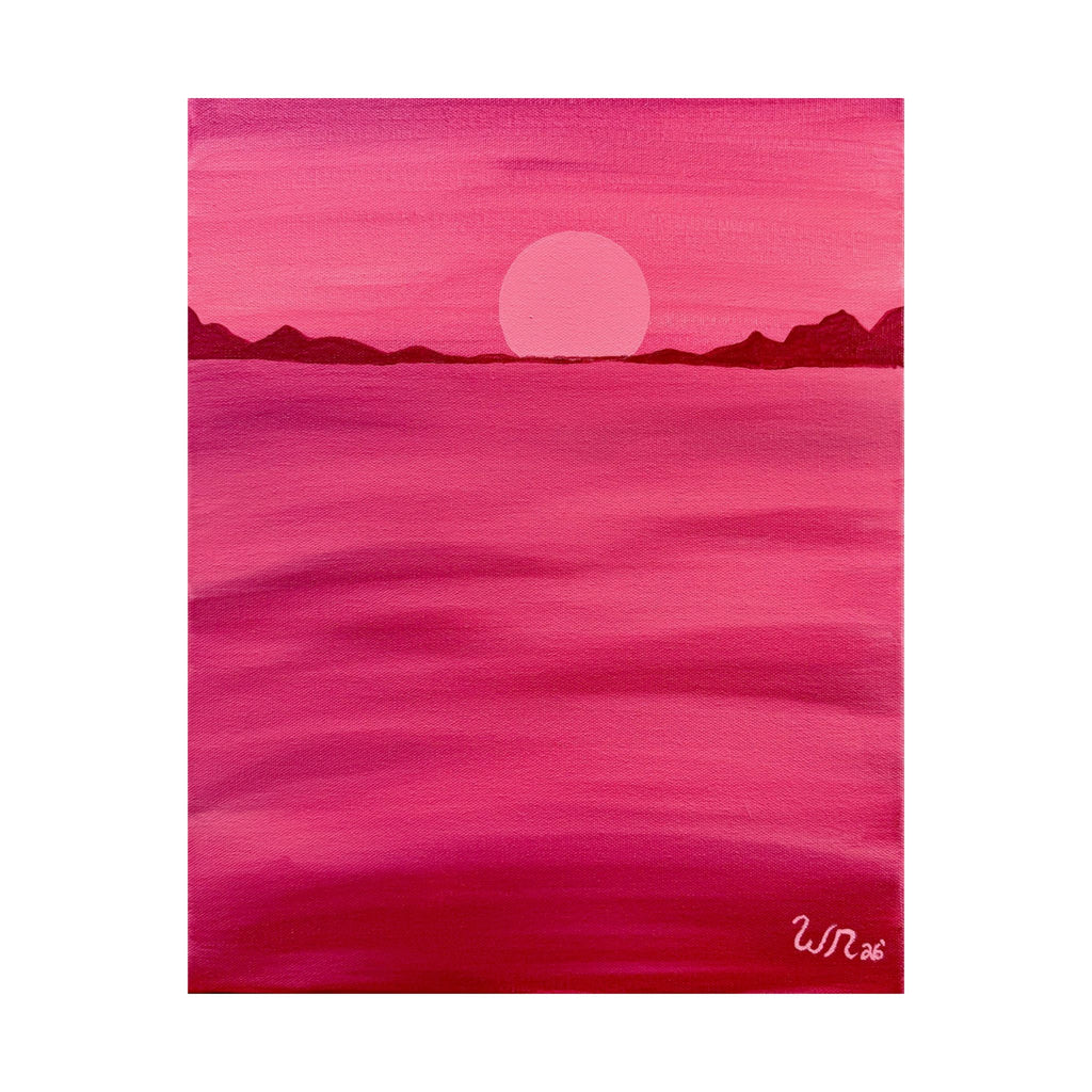 Red Ocean Eclipse- Matte Art Print