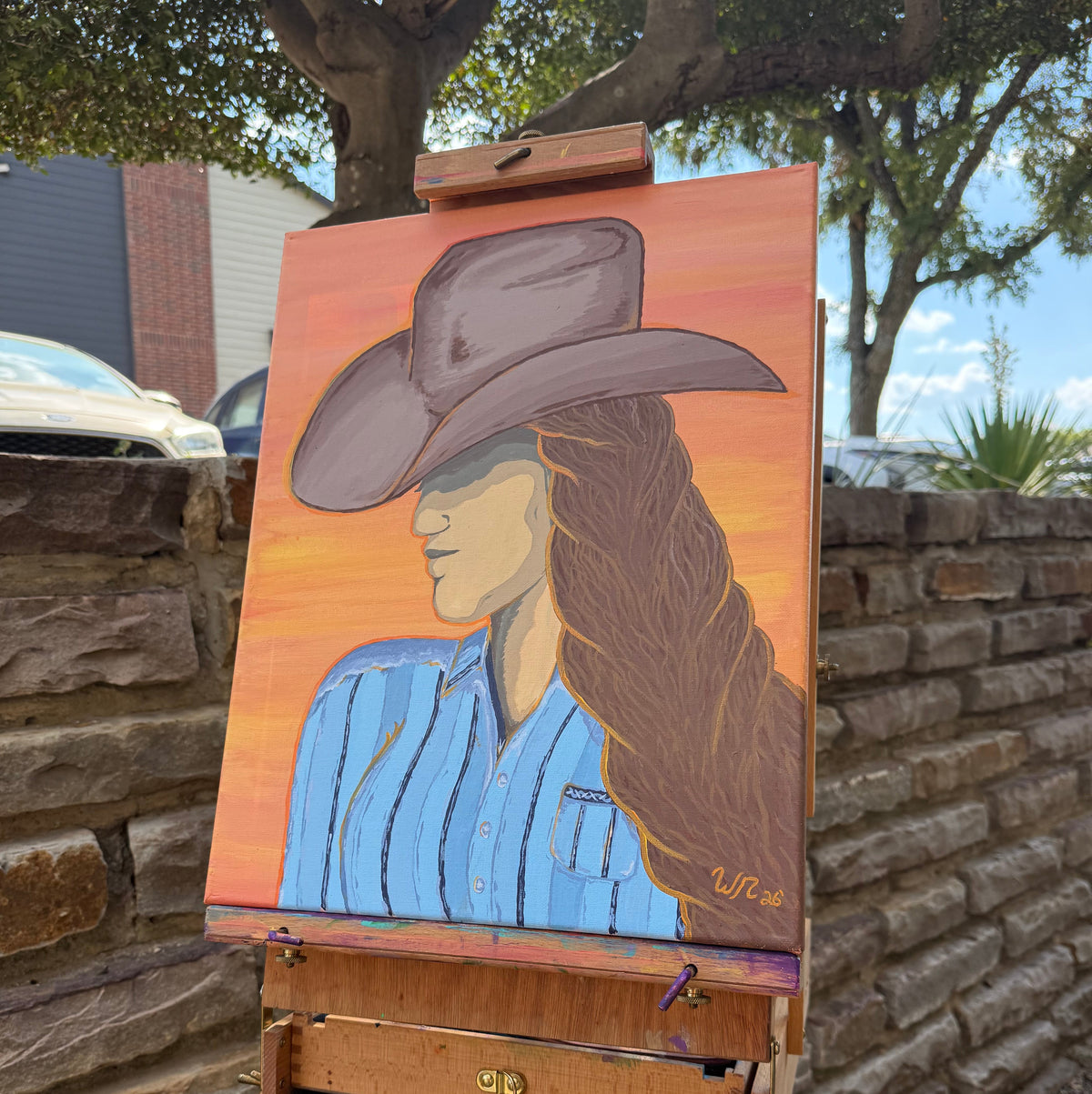 Western Cowgirl Sunset